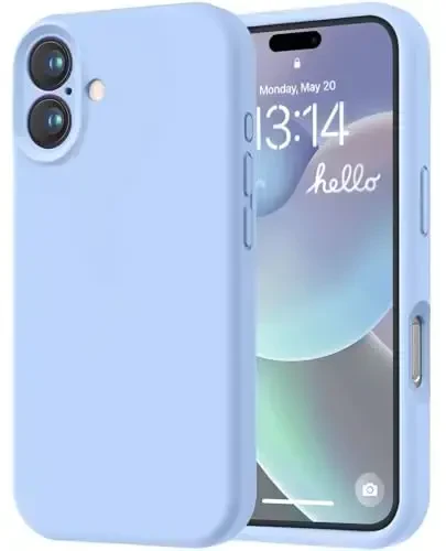 LOVE 3000 iPhone 16 uchun g'ilof, Premium silikon, [Yumshoq tirnalishga qarshi mikrofiber astar] Zarbadan himoya qiluvchi telefon g'ilofi erkaklar ayollar qizlar uchun 6.1