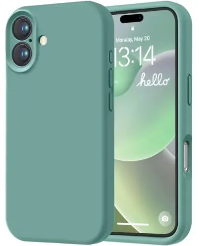 LOVE 3000 iPhone 16 uchun g‘ilof, Premium silikon, [Yumshoq tirnalishga qarshi mikrofiber astar] Zarbadan himoya qiluvchi telefon g‘ilofi erkaklar ayollar qizlar uchun 6.1