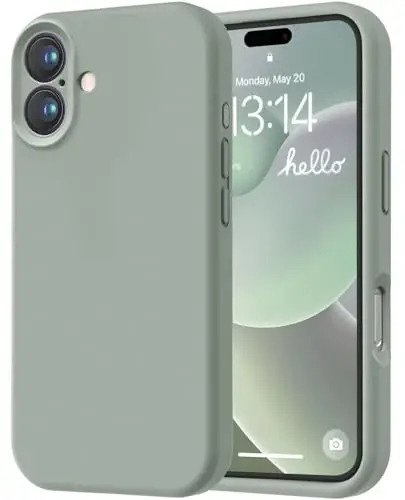 LOVE 3000 iPhone 16 uchun g'ilof, Premium silikon [Yumshoq tirnalishga qarshi mikrofiber astar] Zarbalarga chidamli himoya telefon g'ilofi erkaklar ayollar qizlar uchun 6.1
