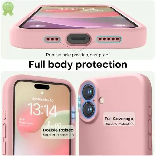 LOVE 3000 iPhone 16 uchun mo'ljallangan g'ilof, Premium silikon [Yumshoq chizishga qarshi mikrofiber astar] Zarbadan himoya qiluvchi telefon g'ilofi erkaklar ayollar qizlar uchun 6.1