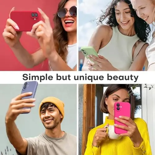 LOVE 3000 iPhone 16 uchun mo'ljallangan g'ilof, Premium silikon [Yumshoq tirnalishga qarshi mikrofiber astar] Zarba o'tkazmaydigan himoya telefon g'ilofi erkaklar ayollar qizlar uchun 6,1