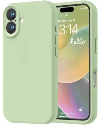 LOVE 3000 iPhone 16 uchun mo'ljallangan g'ilof, Premium silikon [Yumshoq tirnalishga qarshi mikrofiber astar] Zarba o'tkazmaydigan himoya telefon g'ilofi erkaklar, ayollar, qizlar uchun 6.1