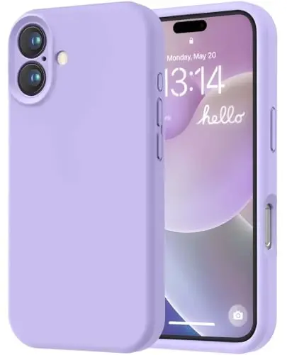 LOVE 3000 iPhone 16 uchun mo'ljallangan g'ilof, Premium silikon [Yumshoq tirnalishga qarshi mikrofiber astar] Zarba o'tkazmaydigan himoya telefon g'ilofi erkaklar ayollar qizlar uchun 6,1
