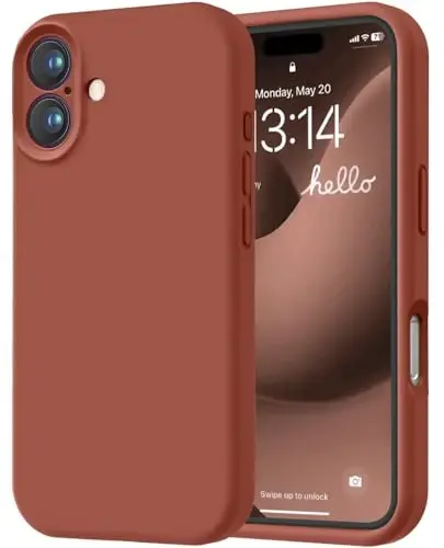 LOVE 3000 iPhone 16 uchun mo'ljallangan g'ilof, Premium silikon [Yumshoq tirnalishga qarshi mikrofiber astar] Zarbadan himoya qiluvchi telefon g'ilofi erkaklar ayollar qizlar uchun 6.1