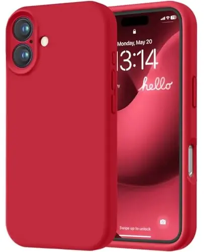 LOVE 3000 iPhone 16 uchun mo'ljallangan g'ilof, Premium silikon [Yumshoq tirnalishga qarshi mikrofiber astar] Zarbadan himoya qiluvchi telefon g'ilofi erkaklar ayollar qizlar uchun 6.1