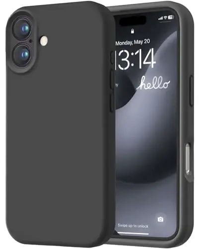 LOVE 3000 iPhone 16 uchun mo'ljallangan g'ilof, premium silikon [Yumshoq tirnalishga qarshi mikrofiber astar] Zarbadan himoya qiluvchi telefon g'ilofi erkaklar, ayollar, qizlar uchun 6.1