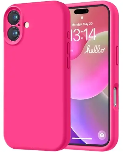 LOVE 3000 iPhone 16 uchun mo'ljallangan g'ilof, Premium silikon, [Yumshoq tirnalishga qarshi mikrofiber astar] Zarbadan himoya qiluvchi telefon g'ilofi erkaklar ayollar qizlar uchun 6.1