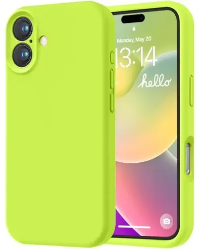 LOVE 3000 iPhone 16 uchun mo'ljallangan g'ilof, [Yumshoq tirnalishga qarshi mikrofiber astar] bilan premium silikon, erkaklar ayollar qizlar uchun zarbaga chidamli himoya telefon g'ilofi 6.1