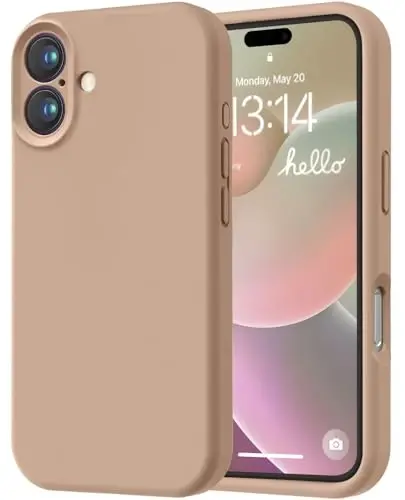 LOVE 3000 iPhone 16 uchun mo'ljallangan g'ilof, [Yumshoq tirnalishga qarshi mikrofiber astarli] Premium silikon zarbga chidamli himoya telefon g'ilofi erkaklar ayollar qizlar uchun 6,1
