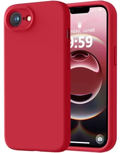 LOVE 3000 iPhone 16e uchun g'ilof, Premium silikon [Yumshoq tirnalishga qarshi mikrofiber astar] Zarbalarga chidamli himoya telefon g'ilofi erkaklar ayollar qizlar uchun 6.1