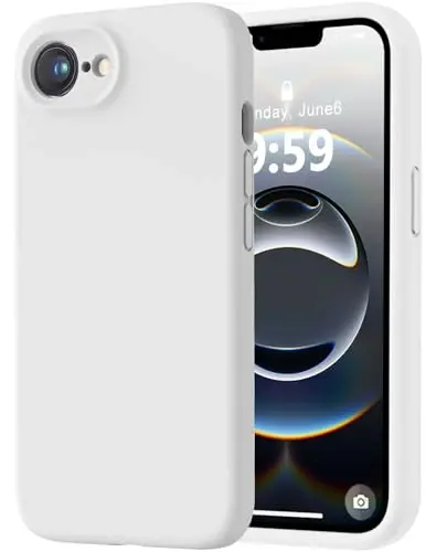 LOVE 3000 iPhone 16e uchun mo'ljallangan g'ilof, [Yumshoq chizishga qarshi mikrofiber astarli] Premium silikon, erkaklar, ayollar va qizlar uchun zarbaga chidamli himoya telefon g'ilofi 6,1