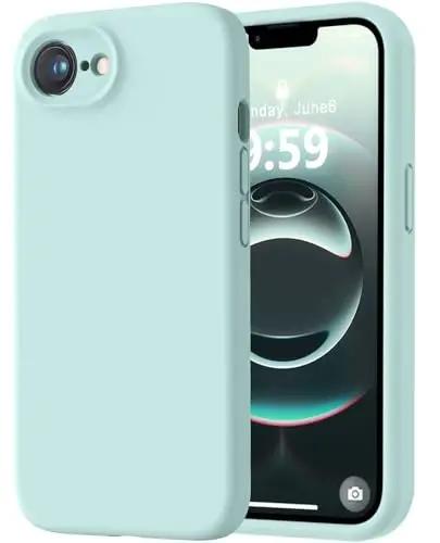 LOVE 3000 iPhone 16e uchun mo'ljallangan g'ilof, [Yumshoq tirnalishga qarshi mikrofiber astar] bilan premium silikon, erkaklar ayollar qizlar uchun zarbaga chidamli himoya telefon g'ilofi 6.1