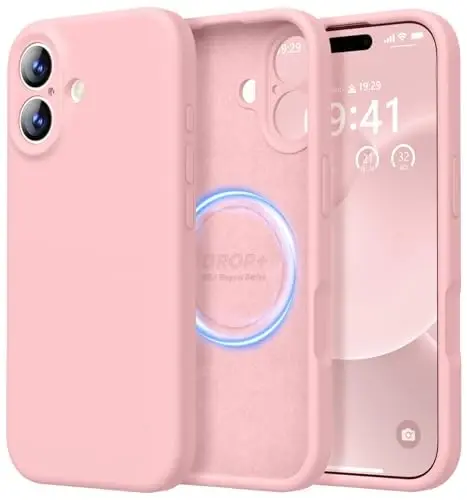 LOVE 3000 iPhone 17 Gʻilof uchun moʻljallangan, Premium Silikon [Magsafe bilan mos keladi][Yumshoq tirnalishga qarshi mikrofaser astar] Erkaklar va ayollar uchun zarbaga chidamli himoya telefon gʻilofi 6.3