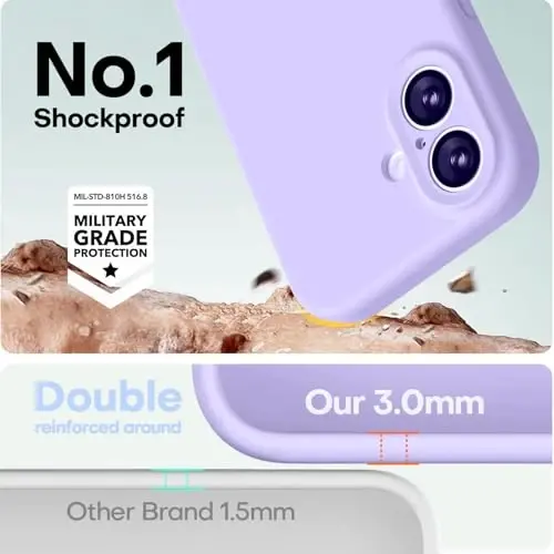 LOVE 3000 iPhone 17 G‘ilof uchun mo‘ljallangan, Premium Silikon [Magsafe bilan mos keladi][Yumshoq tirnalishga qarshi mikrofaser qoplama] Erkaklar va ayollar uchun zarbaga chidamli himoya telefon g‘ilofi 6.3