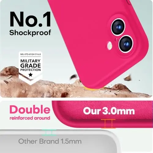 LOVE 3000 iPhone 17 G‘ilof uchun mo‘ljallangan, Premium Silikon [Magsafe bilan mos keladi][Yumshoq tirnalishga qarshi mikrofaser qoplama] Erkaklar va ayollar uchun zarbaga chidamli himoya telefon g‘ilofi 6.3