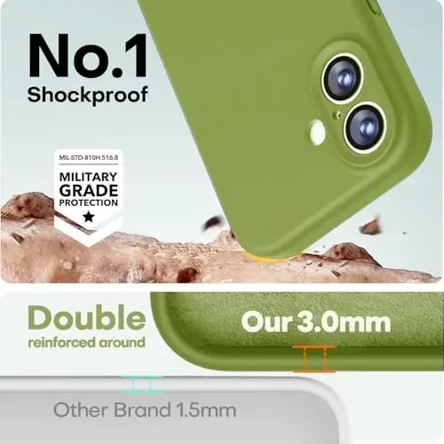 LOVE 3000 iPhone 17 G‘ilof uchun mo‘ljallangan, Premium Silikon [Magsafe bilan mos keladi][Yumshoq Tirnalishga Qarshi Mikrofiber Astar] Erkaklar va Ayollar uchun Zarbga Chidamli Himoya Telefon G‘ilofi 6.3