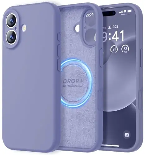 LOVE 3000 Designed for iPhone 17 Case, Premium Silicone [Compatible with Magsafe][Soft Anti-Scratch Microfiber Lining] Shockproof Protective Phone Case for Men Women 6.3
