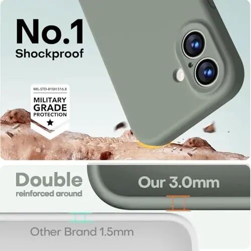 LOVE 3000 Designed for iPhone 17 Case, Premium Silicone [Compatible with Magsafe][Soft Anti-Scratch Microfiber Lining] Shockproof Protective Phone Case for Men Women 6.3