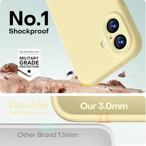 LOVE 3000 Designed for iPhone 17 Case, Premium Silicone [Compatible with Magsafe][Soft Anti-Scratch Microfiber Lining] Shockproof Protective Phone Case for Men Women 6.3