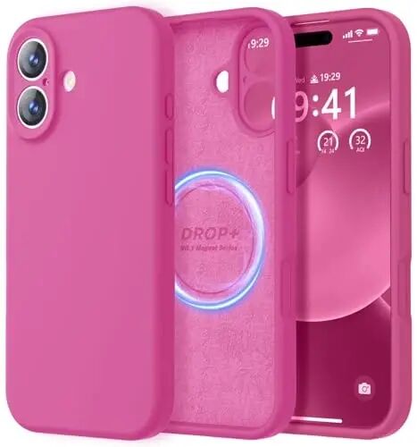LOVE 3000 Designed for iPhone 17 Case, Premium Silicone [Compatible with Magsafe][Soft Anti-Scratch Microfiber Lining] Shockproof Protective Phone Case for Men Women 6.3
