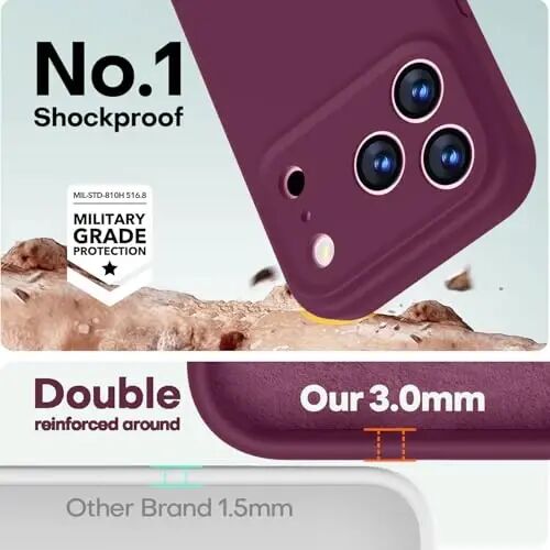 LOVE 3000 Designed for iPhone 17 Pro Max Case, Premium Silicone [Compatible with Magsafe][Soft Anti-Scratch Microfiber Lining] Shockproof Protective Phone Case for Men Women 6.9