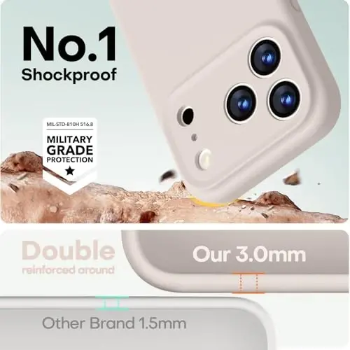 LOVE 3000 Designed for iPhone 17 Pro Max Case, Premium Silicone [Compatible with Magsafe][Soft Anti-Scratch Microfiber Lining] Shockproof Protective Phone Case for Men Women 6.9