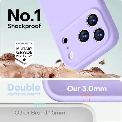 LOVE 3000 Designed for iPhone 17 Pro Max Case, Premium Silicone [Compatible with Magsafe][Soft Anti-Scratch Microfiber Lining] Shockproof Protective Phone Case for Men Women 6.9