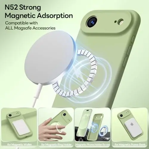LOVE 3000 iPhone Air Kılıf için Tasarlandı, Birinci Sınıf Silikon [Magsafe ile Uyumlu] [Yumuşak Çizilmez Mikrofiber Astar] Erkekler Kadınlar için Darbeye Dayanıklı Koruyucu Telefon Kılıfı 6.5