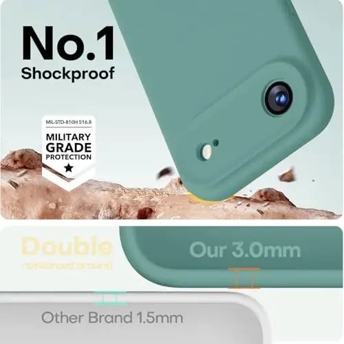 LOVE 3000 iPhone Air Kılıf için Tasarlandı, Birinci Sınıf Silikon [Magsafe ile Uyumlu][Yumuşak Çizilmez Mikrofiber Astar] Erkekler Kadınlar için Darbeye Dayanıklı Koruyucu Telefon Kılıfı 6.5