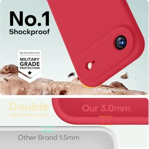 LOVE 3000 Designed for iPhone Air Case, Premium Silicone [Compatible with Magsafe][Soft Anti-Scratch Microfiber Lining] Shockproof Protective Phone Case for Men Women 6.5