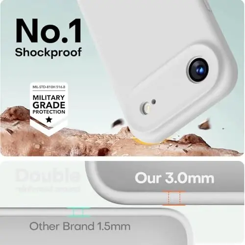 LOVE 3000 iPhone Air Kılıf için Tasarlandı, Premium Silikon [Magsafe ile Uyumlu][Yumuşak Çizilmez Mikrofiber Astar] Erkekler Kadınlar için Darbeye Dayanıklı Koruyucu Telefon Kılıfı 6.5