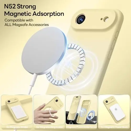 LOVE 3000 iPhone Air Kılıf için Tasarlandı, Premium Silikon [Magsafe ile Uyumlu][Yumuşak Çizilmez Mikrofiber Astar] Erkekler Kadınlar İçin Darbeye Dayanıklı Koruyucu Telefon Kılıfı 6.5