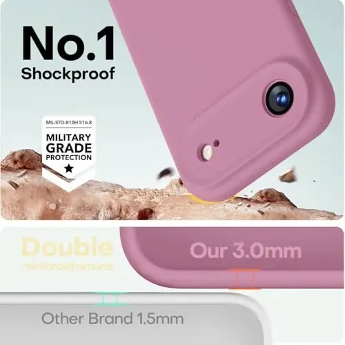 LOVE 3000 iPhone Air Kılıf için Tasarlandı, Premium Silikon [Magsafe ile Uyumlu][Yumuşak Çizilmez Mikrofiber Astar] Erkekler Kadınlar için Darbeye Dayanıklı Koruyucu Telefon Kılıfı 6.5
