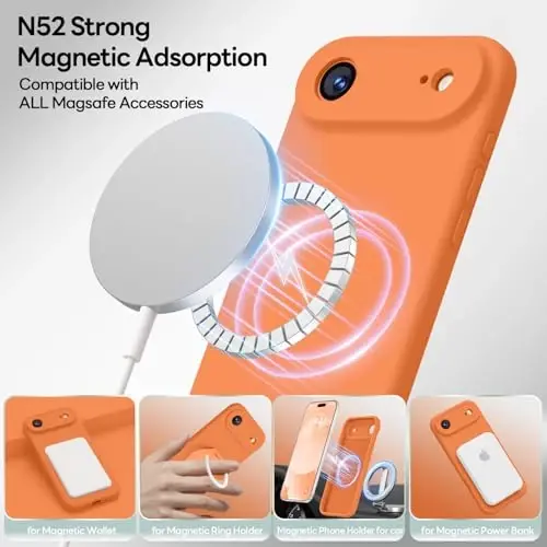 LOVE 3000 iPhone Air Kılıf için Tasarlandı, Premium Silikon [Magsafe Uyumlu] [Yumuşak Çizilmez Mikrofiber Astar] Erkekler Kadınlar için Darbeye Dayanıklı Koruyucu Telefon Kılıfı 6.5