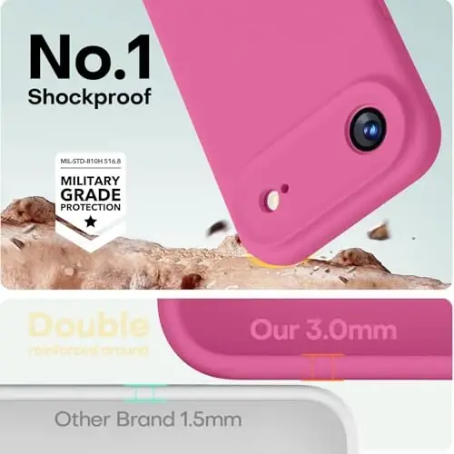 LOVE 3000 iPhone Air Kılıf için Tasarlandı, Premium Silikon [Magsafe Uyumlu] [Yumuşak Çizilmez Mikrofiber Astar] Erkekler Kadınlar için Darbeye Dayanıklı Koruyucu Telefon Kılıfı 6.5