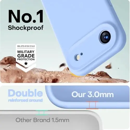 LOVE 3000, iPhone Air Kılıf için Tasarlandı, Premium Silikon [Magsafe Uyumlu][Yumuşak Çizilmez Mikrofiber Astar] Erkekler ve Kadınlar için Darbeye Dayanıklı Koruyucu Telefon Kılıfı 6.5