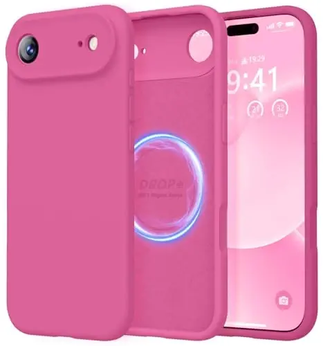 LOVE 3000 Magnetic for iPhone Air Case Premium Silicone, Pitaya | Compatible with Magsafe, Camera Protection, Soft Microfiber Lining, Slim Shockproof Protective Case for iPhone Air - 1