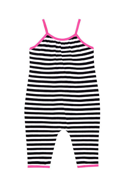 Love Me Striped Cat Sleeveless Jumpsuit for Girls - 14