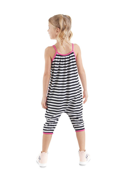 Love Me Striped Cat Sleeveless Jumpsuit for Girls - 7