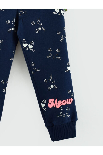 LOVE MEOW Printed Cat Pattern Girls Jogger Pants - 6