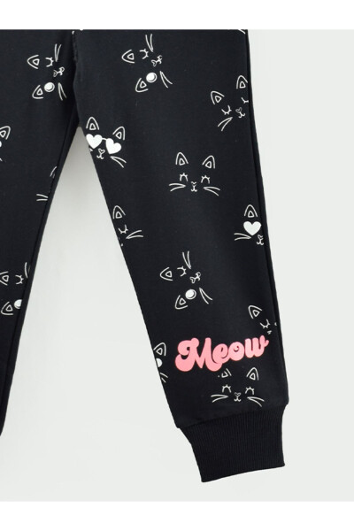 LOVE MEOW Printed Cat Pattern Girls Sweatpants - 6