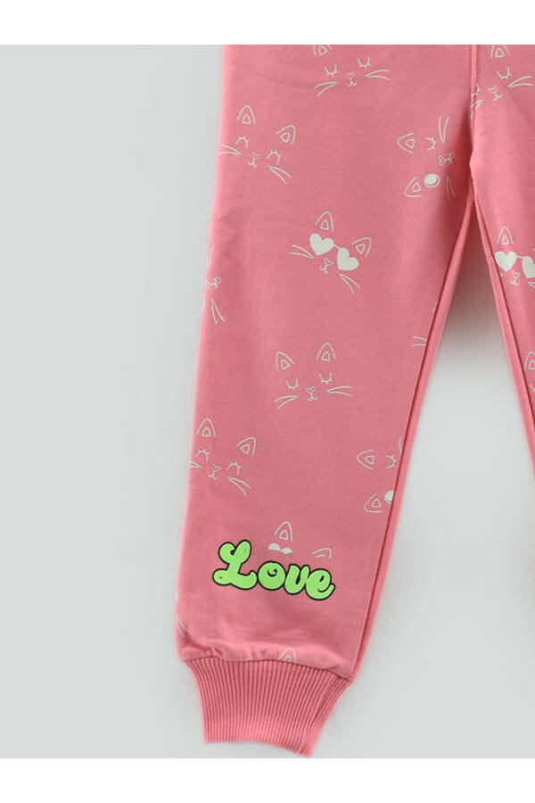 LOVE MEOW Printed Cat Patterned Girls Sweatpants - 2