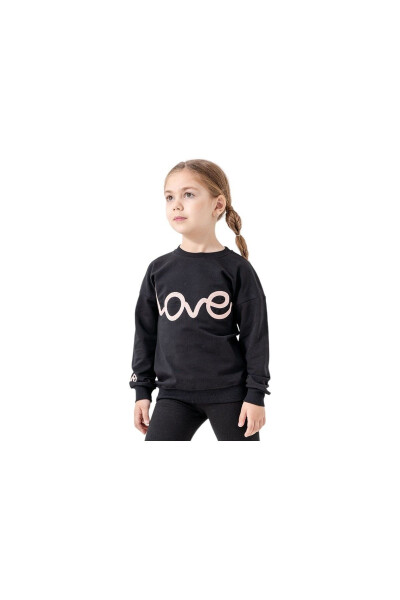 Love nakışlı kız çocuk sweatshirt 3-6 yaş - 1