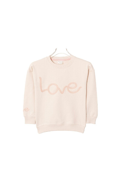 Love Nakışlı Kız Çocuk Sweatshirt 3-6 Yaş - 1