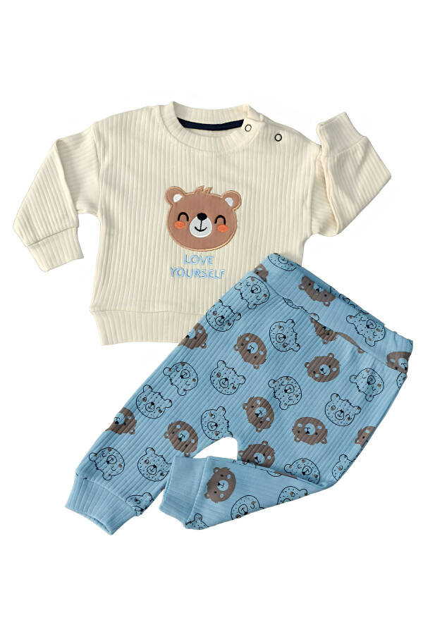 LOVE YOURSELF BABY BOY 2 PIECE SET - 100% Cotton Baby Boy Ribbed 2 Piece Set - 2