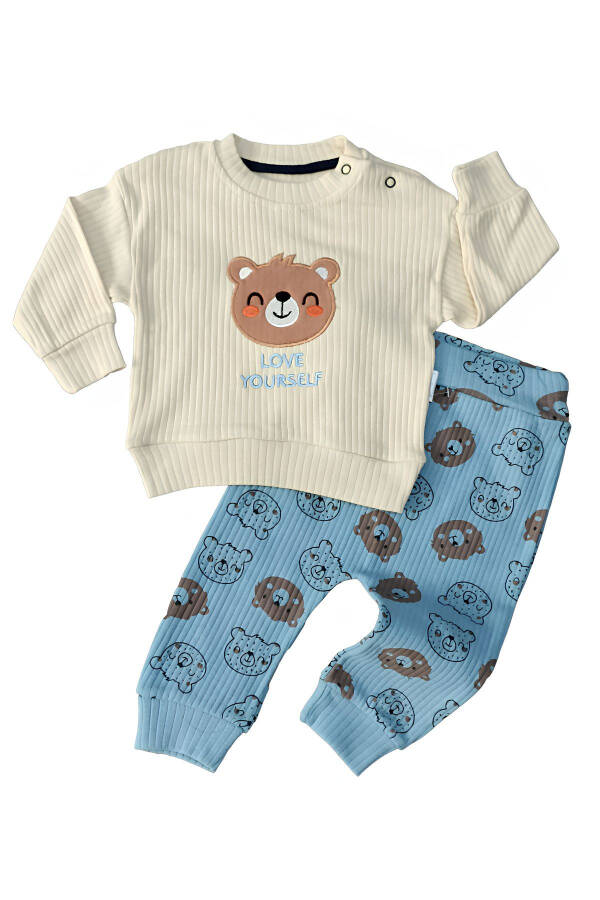 LOVE YOURSELF BABY BOY 2 PIECE SET - 100% Cotton Baby Boy Ribbed 2 Piece Set - 4