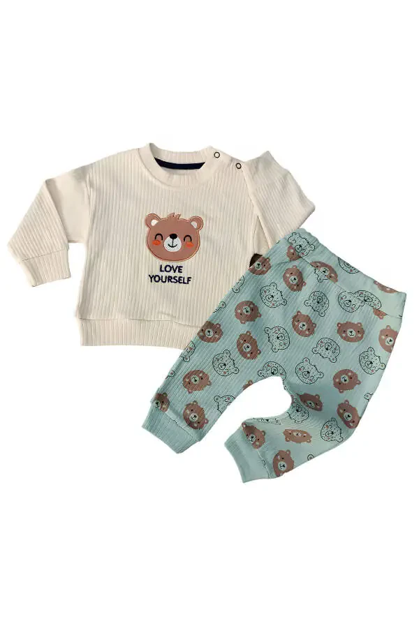LOVE YOURSELF ERKEK BEBEK 2'Lİ TAKIM-% 100 Pamuk E - 1