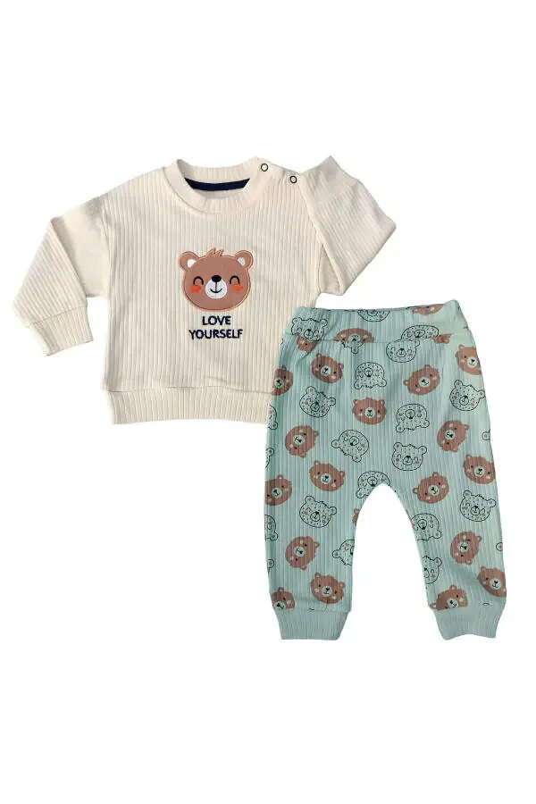 LOVE YOURSELF ERKEK BEBEK 2'Lİ TAKIM-% 100 Pamuk E - 4