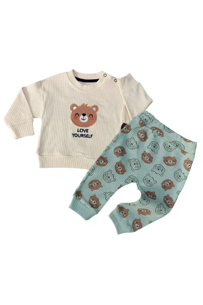 LOVE YOURSELF ERKEK BEBEK 2'Lİ TAKIM-% 100 Pamuk E - ESA BABY