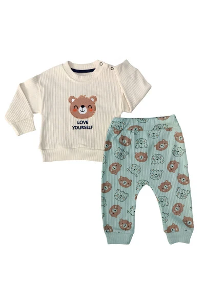 LOVE YOURSELF ERKEK BEBEK 2'Lİ TAKIM-% 100 Pamuk E - 4